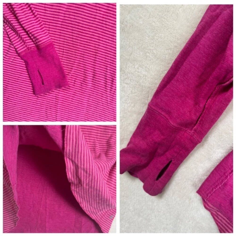 Lululemon Reversible Open Your Heart Striped Long Sleeve Crew Neck Top Long 12 - Picture 7 of 14